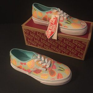 Glitter and tropical fruit designed Authentic Vans